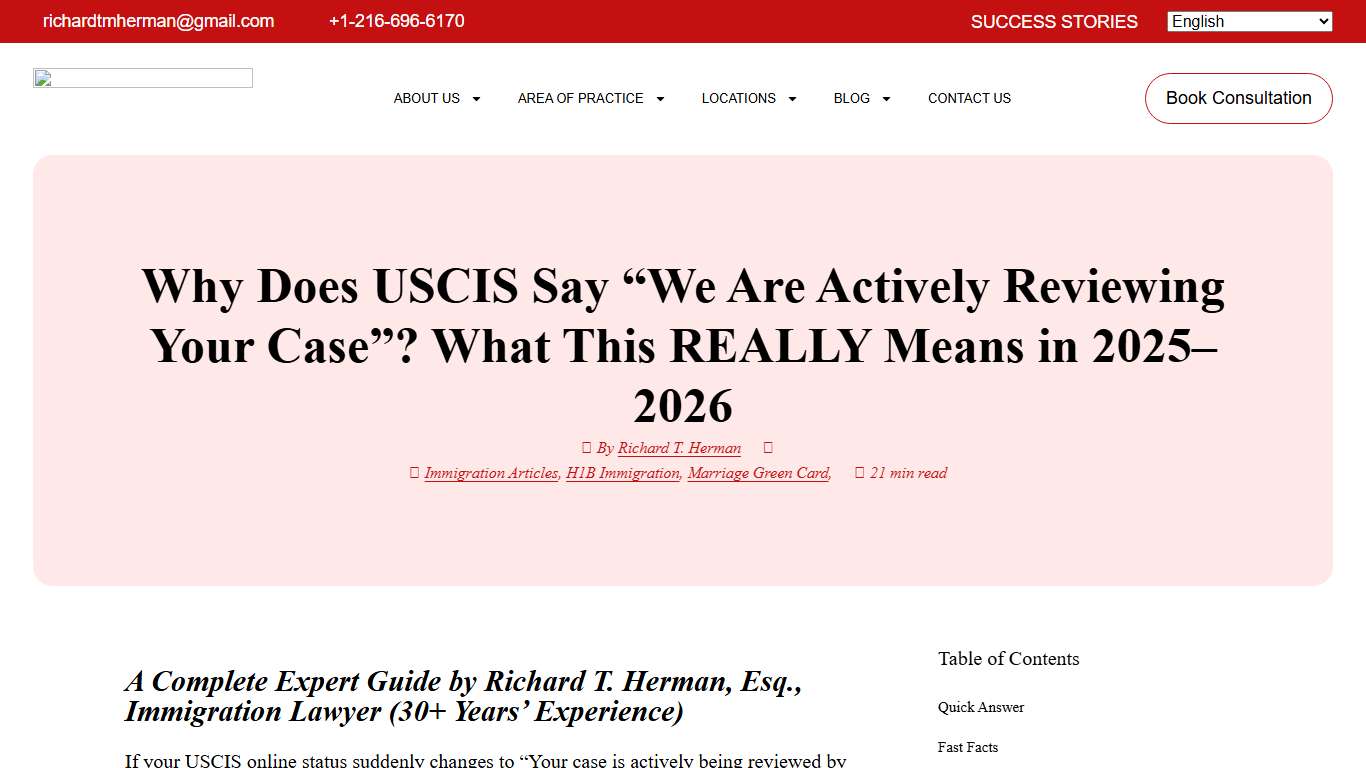 Why USCIS Says “Actively Reviewing My Case”: Meaning for 2026