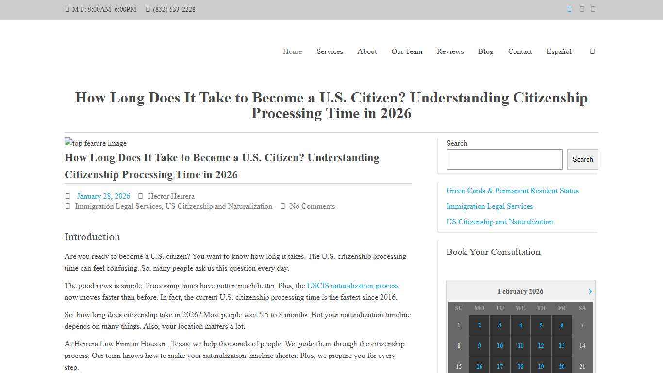 U.S. Citizenship Processing Time: How Long It Takes in 2026